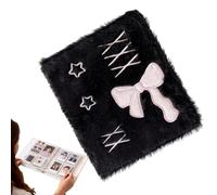 Plush Folder - A6 Storage Notebook with Inner Pages - Cute Sticker Book for Artists Projects Students Teachers Home Office Room