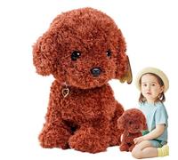 Plush for Dogs - Cuddly Cushion with Decoration for Soft Curly Brown Hair 18 x 20 x 25 cm | Super Soft and Hedgehog Cushion 190 G, Plush for Dogs for Students, Family, Friends, Sogg