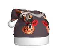 Plush Gentleman-like dog Christmas Hat, festive costume accessory, soft to the touch, perfect for Christmas and holiday parties.