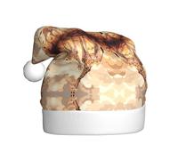 Plush Giraffe mother and child Christmas Hat, festive costume accessory, soft to the touch, perfect for Christmas and holiday parties.