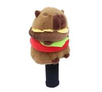 Plush Golf Headwear - Capybara Animal Shaped Driver Protection Soft Scratch Resistant Cute Club Head Cover | Men Women Beginner Putter Iron Indoor Outdoor
