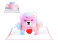 Plush Greeting Cards - Message Cards Made of Soft Fabric, Cute Plush Design Stationery, Gift Accent | Hearty Surprise for Valentine's Day, Birthday, , Wedding, Pa