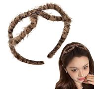 Plush Hair Broup, Plush Headband, Sun Shape Face Wash Headband | Fashion Leopard Print Hair Hoop for Women and Girls, Hair Accessories