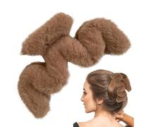Plush Hair Claw - Premium Fuzzy Wavy Shape Clip Design System, Advanced Large Technology For Thin Medium Thick Hair, Professional Comfortable Grip Construction | Fashionable Accessories Women Girls Da