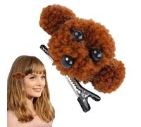 Plush Hair Clip - Animal Hair Pins,Portable Plush Hair Clamp, Stuffed Animal Hair Clip, Strong Hold Hair Claw Clip for Outdoor, Women
