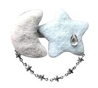 Plush Hair Clip Soft Moon Star Chain Hairpins Elegant Hair Grip For Thin Hair Pretty Christmas Ornament