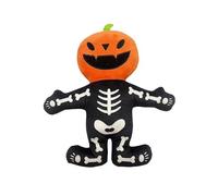 Plush Halloween Dog Toy with Pumpkin Skeleton Styling, Indoor Play Comfort for Pets, Light Chew Companion Halloween Dog Toy Skeleton Pet Indoor Play Light Chewing Toss Game Festive Photo Soft Fall Pet