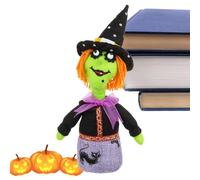Plush Halloween Doll - Soft Stuffed Toy, Cute Fabric Plushes | Medium Size Hugging Doll With Pumpkin Witch Skull Characters, Spooky Halloween Desktop Decoration For Kids Room Ghost Festival Display