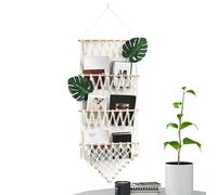 Plush Hammock | Boho Style Woven Storage Net with Fringes for Stuffed Toys, for Children's Room, Apartments, Dorms, Homes, Entrances and Parties