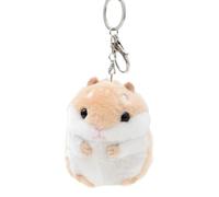Plush Hamster Keyring - Cute Mini Doll, Soft Animal Pendant, Handcrafted Design With Secure Metal Ring | Ideal Present For Kids Teens Women Girls Adults Car Backpack Purse Accessories Collection