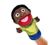 Plush Hand Puppet | Black People Narrative Puppet Plush Toy Open Mouth - For, Grandparents, Mom and Dad, Dolls p