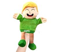 Plush Hand Puppets Interactive, Soft Expressive Finger Toy, Animal Character with Wide Opening, Cloth Puppet with Multi-Sensory Lining, Educational Aid for School Classroom Role Play Holiday