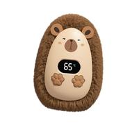 Plush Hand Warmer Lightweight Birthday Gift Winter for Office Travel Camping Brown, 7.5x5.5x10.5cm