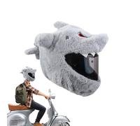 Plush Hard Hat Cover - Plush | Hard Hat Protector | Helmet Cover | Shark Shape Cartoon Hards Hats Covers Comfortable Skiing Cycling Kids Children, Winter Warm Comfortable Soft Fleece Skiing Head