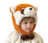 Plush Hat | Raccoon Shape Cartoon Soft Texture Headwear,Plush Animal Ear Hat - for Girls Teens Cosplay Costume Outdoor Cold Weather Holiday Daily Use Party Gatherings