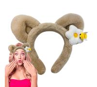 Plush Headband,Trendy Headbands | Fashion Non Slip Cute Bear Ears Accessories For Face Washing Protection Daily Fashion Styling Yoga Pilates Workouts Spa Makeup Routines