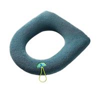 Plush Heated Wc Cushion - Thicker Padded Commode Slab Cover, Soft Warming Seat Pad | Machine-washable Stretchable Textile Topper, Ergonomic Toilet Comfort Enhancement, Non-Slip Bathroom Accessory