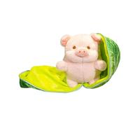 Plush Hog Toy - Adorable Cabbage Pillow, Soft Zippered Cushion | Funny Stuffed Animal Figure, Comfy Fabric Novelty Gift, Cute Plush For Shelf Display, Bedroom Decor, Children’s Celebration Event