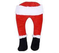 Plush Holiday Santa Legs Decoration Cheerful Ornament for Doors and Christmas Trees