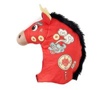 Plush Horse Head - 2026 Year Hat, Photo Booth Headgear, Lightweight Comfortable Design With Fun Expression | Ideal For Adults Stage Performance Content Creators Themed Events Collectors Comic