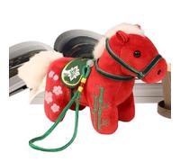 Plush Horse Stuffed Animal,Lucky 2026 Year Art Figurines,Year of the Horse Plush Pillow | for Girl Farm Party Christmas Chinese New Years Kids