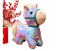 Plush Horse Toy | 15 cm with Sequins Soft Collection Decoration, 2026 Year of the Horse Soft Toy | For Chinese Year Boys Girls Children Home Living Room Bedroom