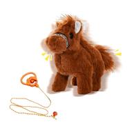 Plush Horse Toys with Leash Walking Wagging Tail Making Sounds 20X10X17cm Interactive Smart Simulation Horse for Boys Girls Kids Toddlers Stuffed Ponys Gift for Birthday Children's Day (Brown)