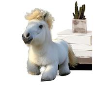 Plush Horse Walking Toy - Realistic Robot Pony | Soft Short Haired Educational Animal | Interactive Faux Leather Pet Providing Engaging Playtime - C