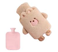 Plush Hot Water Bottle - 1 Litre Animal Shape Winter Heat Accessories, Cute Belly Warmer - For Patients Athletes Office Car Sofa Bed Home Work Learning Camping Picnic Outdoor Activities