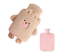 Plush Hot Water Bottle - 1 Litre Animal Shaped Heating Supplies, Soft Foot Warmer Pack - for Elderly Students Sports and Office Cars Sofa Study Camping Picnic
