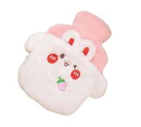 Plush Hot Water Bottle - 19cm PVC Warm Compress Bag, Cute Heating Waters Bags, Soft Cover Hot Water Bottles, Portable Heat Bag | Winter Warming Bottle For Feet Waist Hands Relief