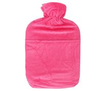 Plush Hot Water Bottle with Soft Cover, 2L PVC Rubber Hot Water Bag for Men and Women, Winter Warmer for Neck Shoulder Soreness Relief, Multi - Purpose Hot Cold Compress for Muscle (Pink)