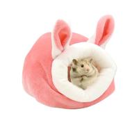Plush House for Small Pets - Winter Hideaway Ears Design Removable Bed Made of Soft Cotton | Convenient Sleep Slip for Hamsters, Ferrets, Rabbits, Hedgehogs and War