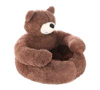 Plush Hugging Pet Bed - Soft Semi-Open Design With Deep Sleeping Comfort, Easy Cleaning, Creates Secure Feeling For Anxious Pets, Great For Pet Owners Seeking Quality Rest Solutions