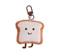 Plush Ins Cute Personality Gift Keychain Backpack Pendant, Soft Kawaii Bread Plush Bread Keyring(bread)