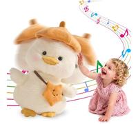 Plush Interactive Talking Duck Toy for Baby Toddler, Boys Girls Gifts Singing Mimicking Recording Repeating What You Say,Head Sway Duck with 8 English Songs for Toddlers 1-3 Years Old