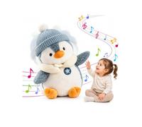 Plush Interactive Talking Penguin Toy for Baby Toddler, Boys Girls Gifts Singing Mimicking Recording Repeating What You Say, Head Sway Penguin with 8 English Songs for Toddlers 1-3 Years Old