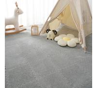 Plush Interlocking Floor Tiles for Kids, 12x12 Inch Foam Puzzle Mat, Soft Carpet Squares for Living Room, Play Area, and Floor Rugs