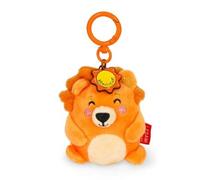 Legami - Super Soft! Lion Themed Keyring, Plush Keychain, Pendant with Engraved Message and Zinc Carabiner, 7 x 11 cm, Orange, S