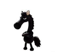 Plush Keychain Based on 2026 Year of the Horse Tradition to Support For Strength Mindset and Consistent Daily Motivation (Black)