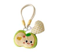 Plush Keychain Coin Bag Multi Purpose Storage Pouches with Keyring Design for Earphones Trinkets Compact Everyday Carry Fashionable Fruit Design Wallet