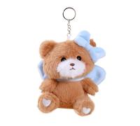 Plush Keychain - Cute Bear Soft Mini Bow Teddys | Soft Mini Bow Teddys Stuffed Doll With Key Ring Clip For Kids Stuffed Animal Backpack Purse Pendant Keychain For Girls