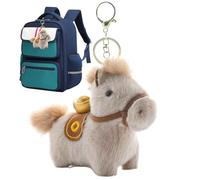 Plush Keychain - Soft Stuffed Collectible Keepsake | Horse Year Chinese Plush Pendant - for Women Students Kids Girlfriend School Travel Commuting Backpacks Tote Bags
