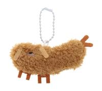 Plush Keychain Toy Cartoon Fried Shrimp Puppy Doll Phone Hanging Chain Backpack Pendant for Birthday Gift Stuffed Animal Fried Shrimp Puppy Pendant