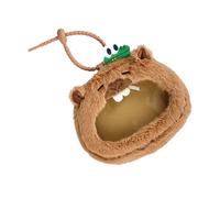 Plush Keychain Wallet with Spacious Interior Practical Cpin Purse Card Organized Storage Case for Daily Essential Soft Plush Capybara Pouch Organizer