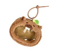 Plush Keychain Wallet with Spacious Interior Practical Cpin Purse Card Organized Storage Case for Daily Essential Soft Plush Capybara Pouch Organizer