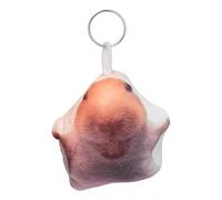 Plush Keyring - Cute Khaki Plush Hamster Keychain, 5Pcs Hamsters Key Chain, Hamster, Animal Pendant, Laughter Voice Design Bag Wallet Backpack Handbag charm Women's Rings Accessories