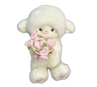 Plush Lamb Bouquet - 11.81 Inches Rabbit Plush Toy | Creative Cuddly Doll - Soft PP Cotton Filling Adorable Design Converts Between Bouquet And Hat Perfect For Birthday Valentines Gift Girls