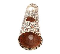 Plush Leopard Cat Tunnel Foldable Interactive Tube with Sound Paper | Plush and Cotton Construction, with Plush Ball Accessory, Fashion Leopard Look Design for PET Cat