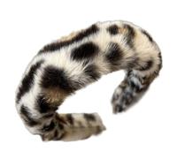 Plush Leopards Hair Hoop Cartoon Styles Headbands Softable Unique Hair Hoop Suitable For Long Terms Use Elegant Hairbands